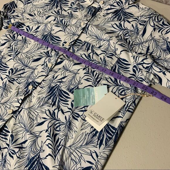 🆕 Carve Designs Alana Leaf Fletcher Button Up UPF50 Shirt - Picture 7 of 8